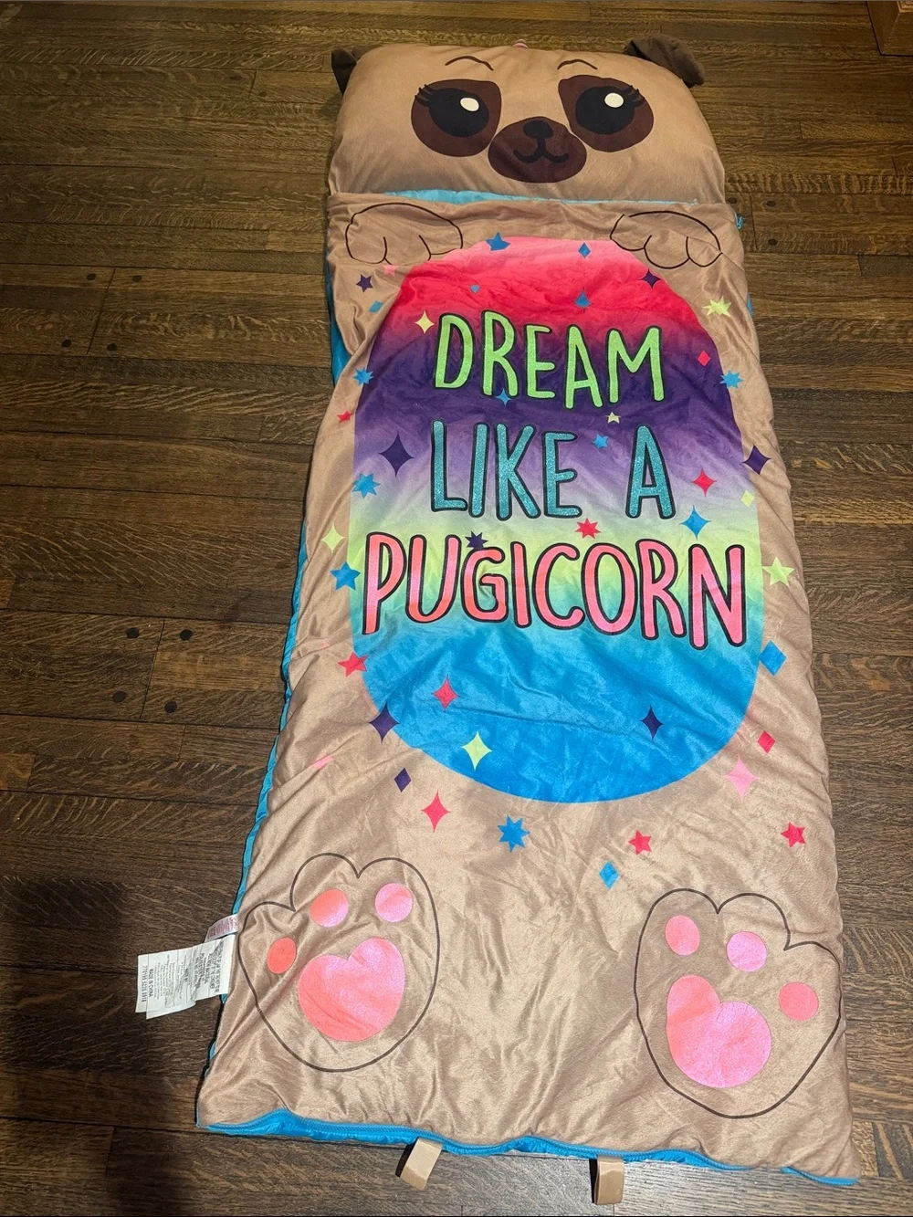 Justice Dream Like a Pugicorn Kids Sleeping Bag like new!